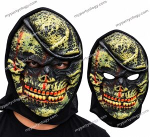 Mutant Zombie Hooded Rubber Face Mask