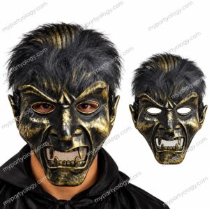 Shadowfang Gothic Gold Vampire Plastic Mask