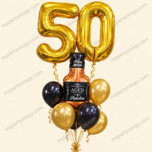 Aged To Perfection Bottle Balloon Bouquet (Pack of 9)
