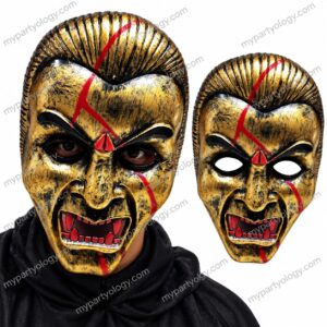 The Bloodlord Gold Vampire Plastic Mask