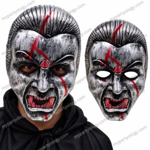 The Bloodlord Silver Vampire Plastic Mask
