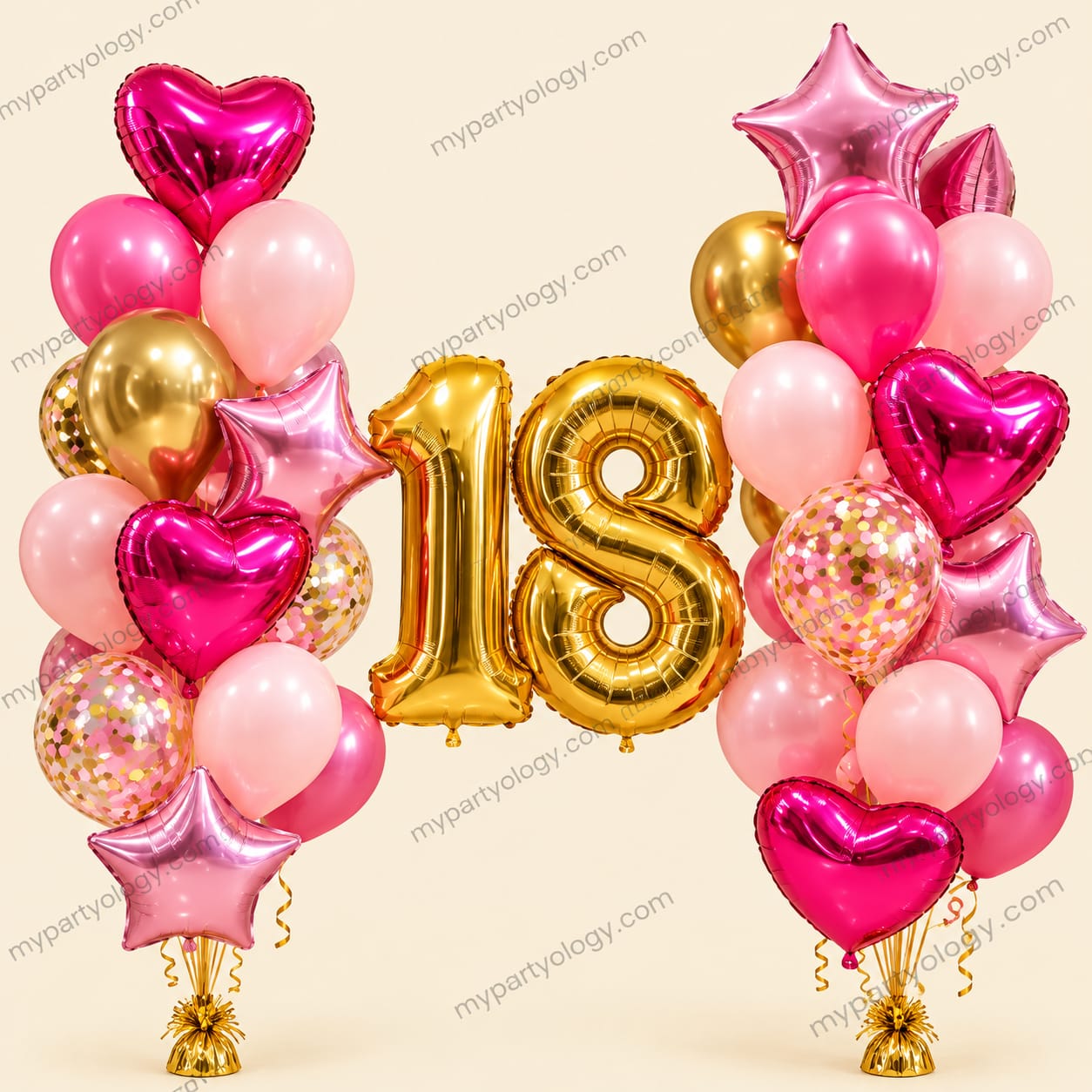 Pinkalicious/Numbers Foil & Latex Balloon Sets (Pack of 40 - 03 Bouquets)