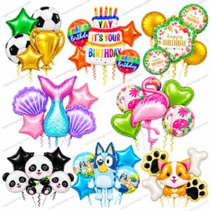 Assorted Themed 5pc Foil Helium Balloon Bouquet