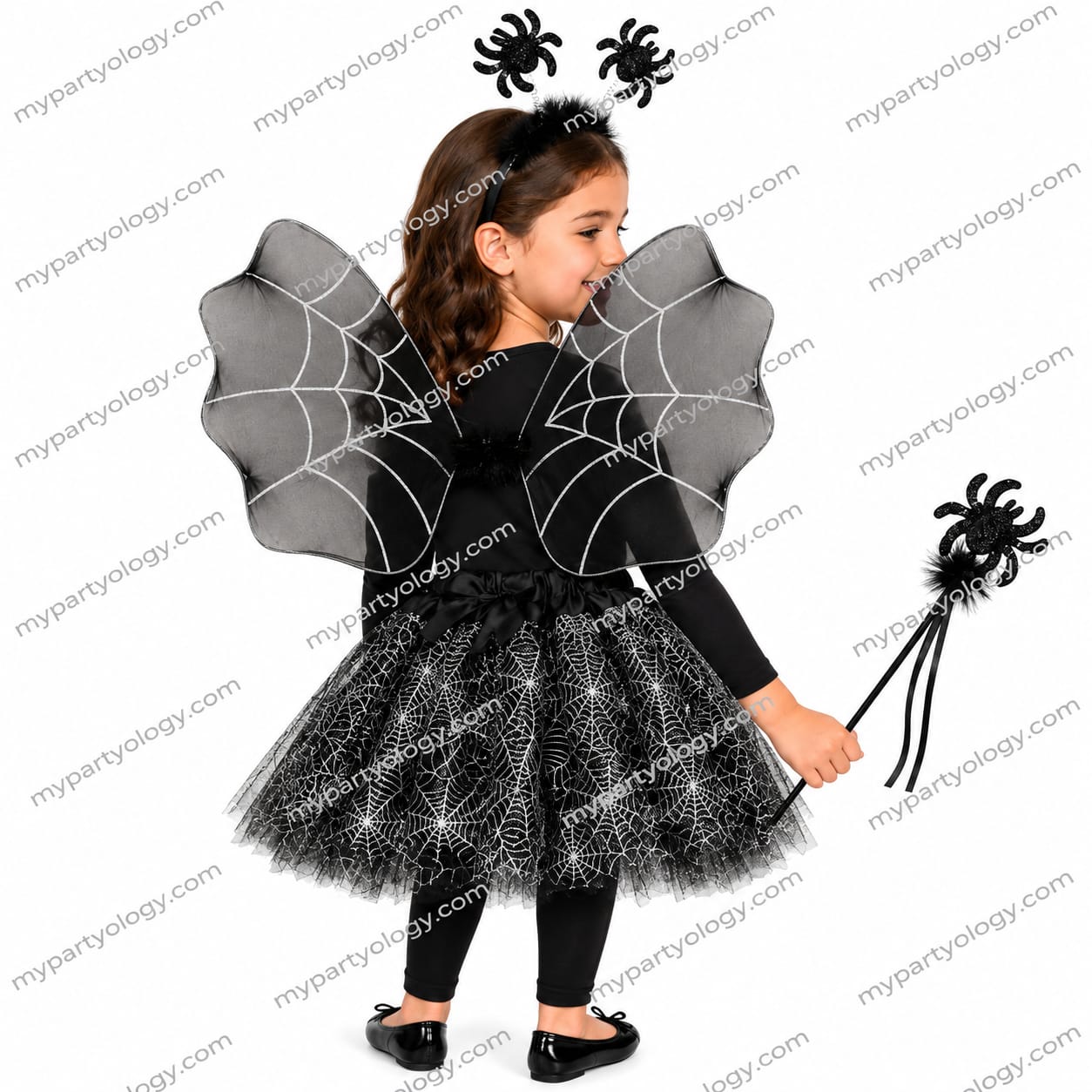 Spider Black Tutu 4pc Girl Set (Size - Age 1-3 Years) - Image 4