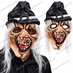 Witch With White Hair Silicon Mask