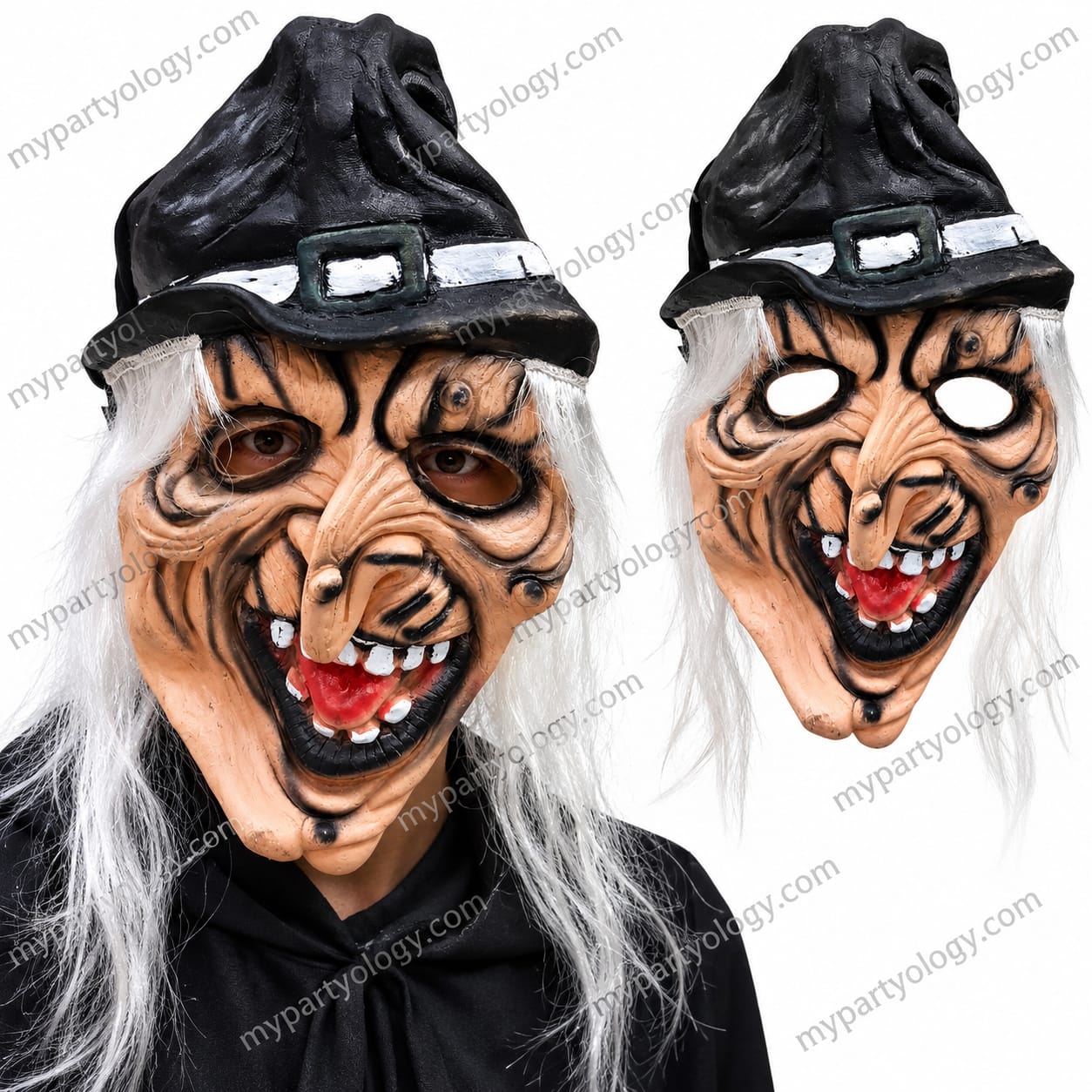 Witch With White Hair Silicon Mask