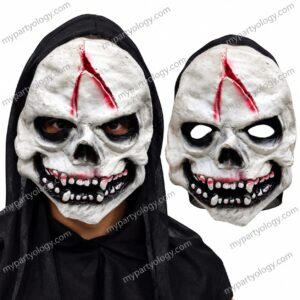 Blood Scar Face Hooded Silicon Mask