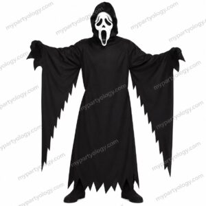 Scream Ghost Costume with Mask (Free Size)