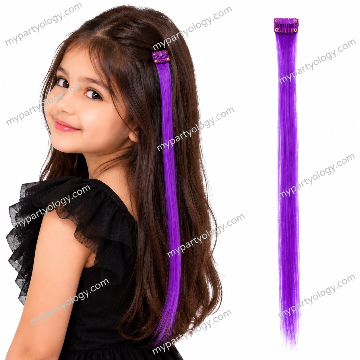 Hair Extensions Purple (Pack of 1)