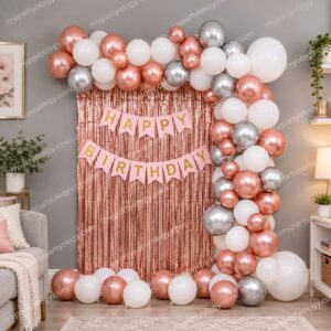 Rose Gold Dreamscape Birthday Balloon Decoration