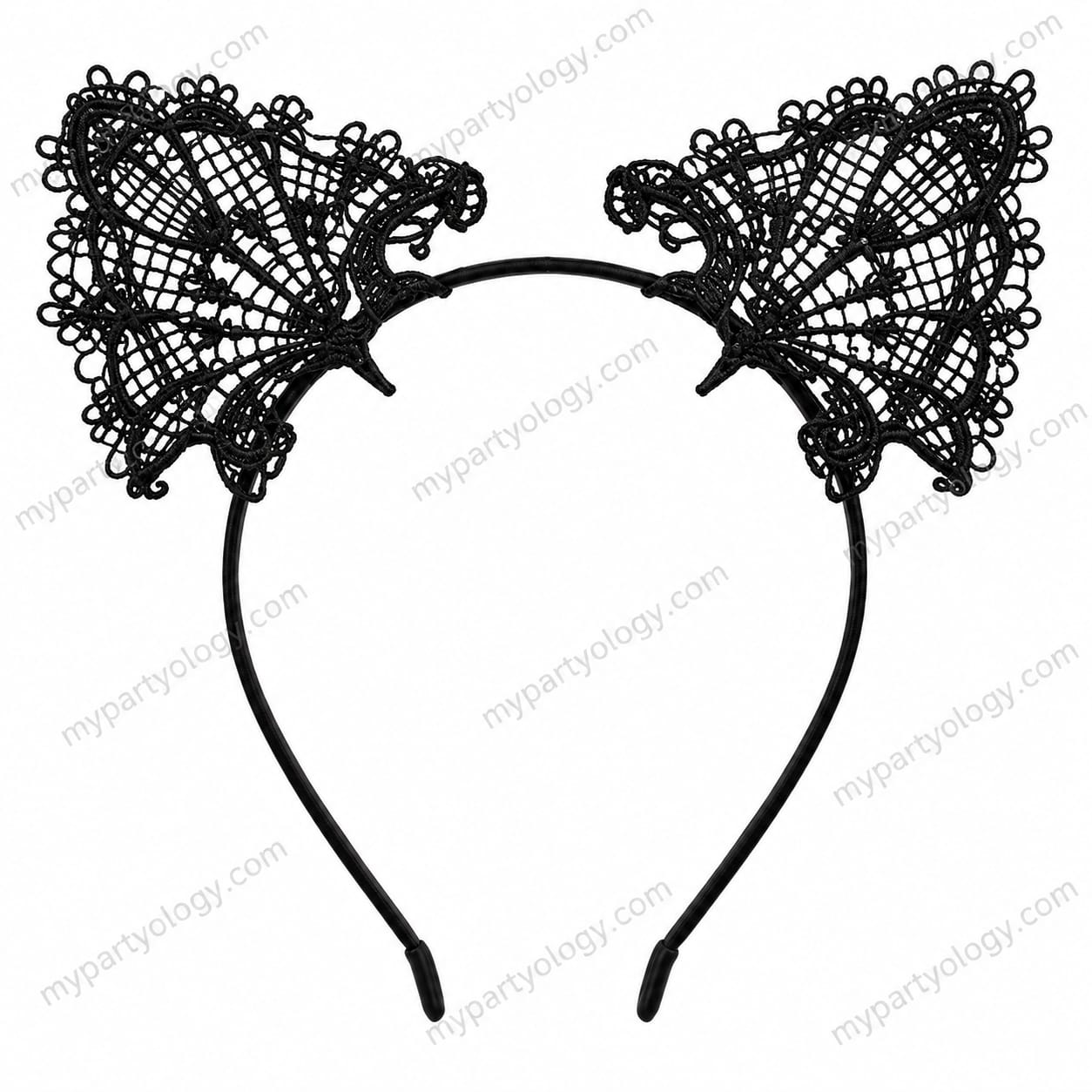 Cat Black Lace Ears Headband (Pack of 1) - Image 2