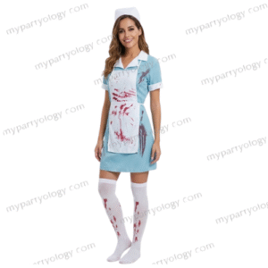 Nurse Bloody Blue Female Costume (Medium)