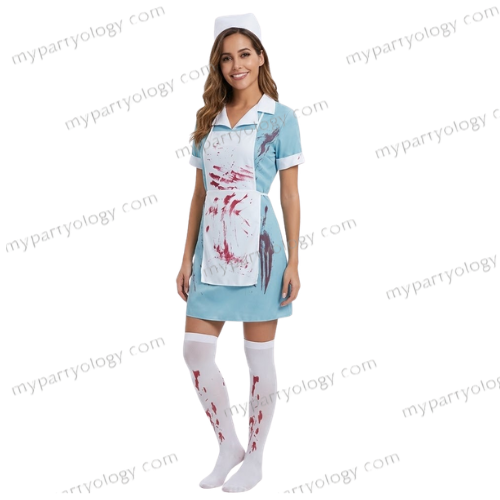 Nurse Bloody Blue Female Costume (Medium)